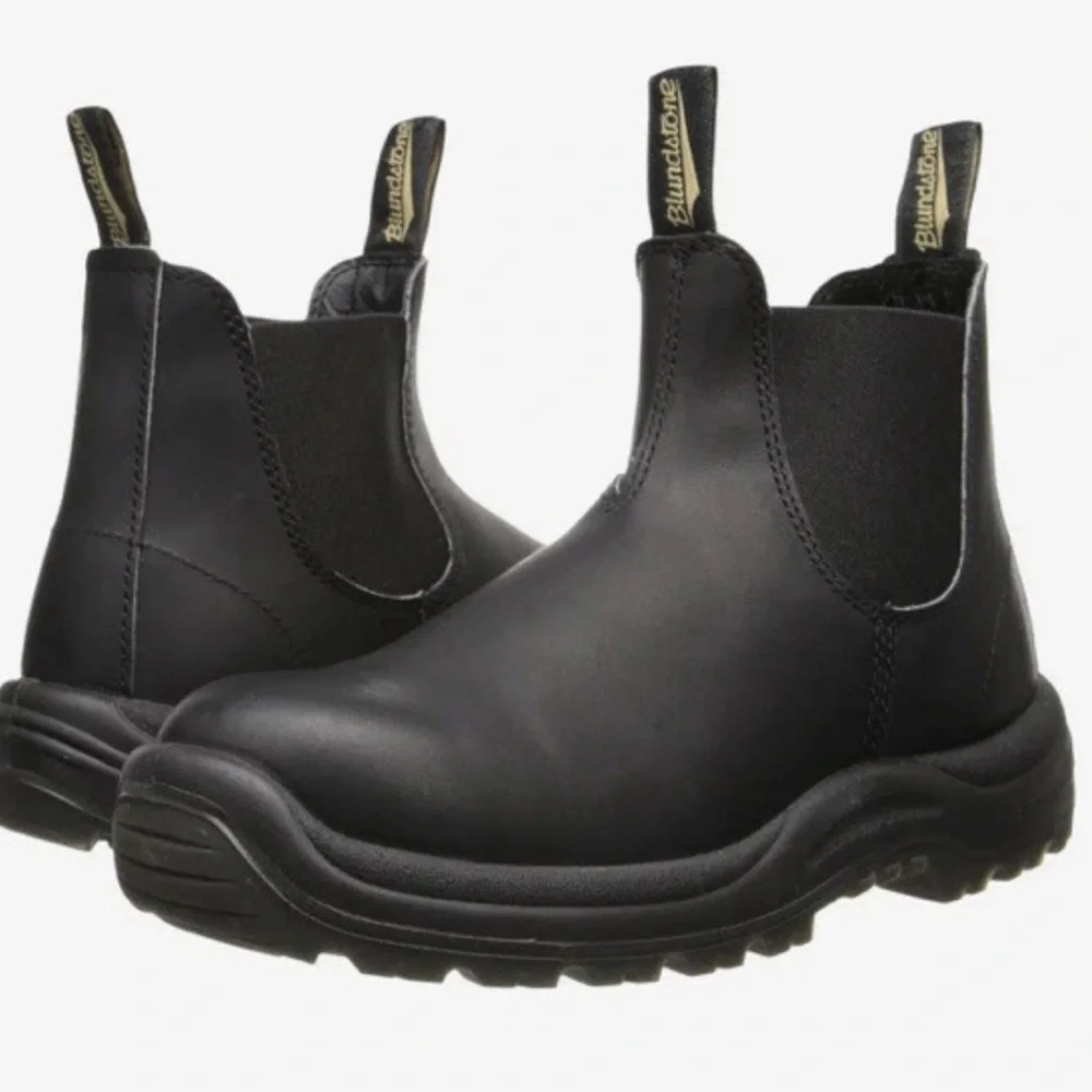 New Blundstone Mens Black Premium Leather Work All-Terrain Boots Chelsea size 11